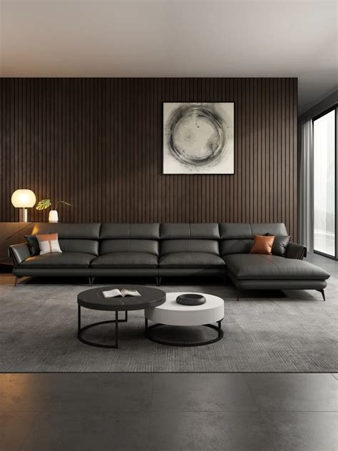 Best Seller Modern Leather Sofa Corner Simple Living Room Italian ...