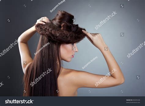 Cute Naked Woman Posing Hair Style Stock Photo 89205328 Shutterstock