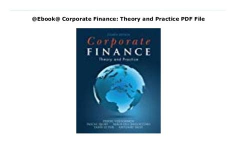 corporate finance theory  practice  file