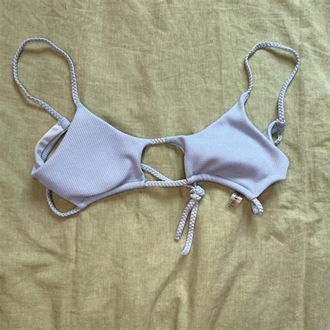 Blue Bikini Top In Perfect Condition Bikini Top Depop