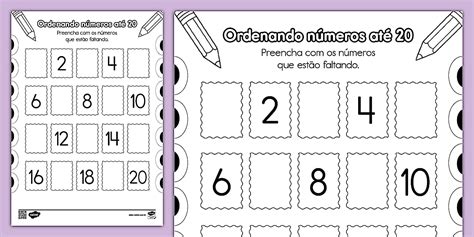 Atividade Com Numeros Ate 20