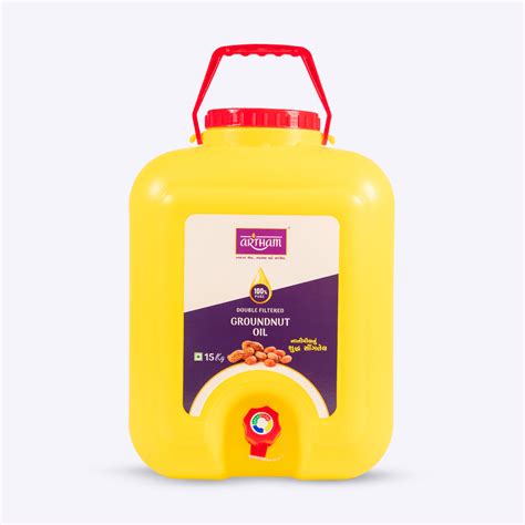 Double Filtered Groundnut Oil 15kg Jar Shreejay Enterprise