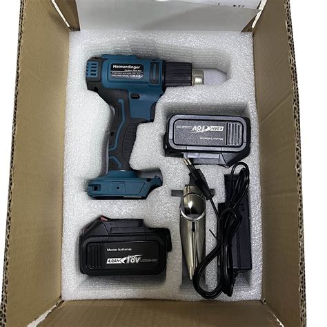 W Cordless Hot Air Gu N Handheld Air Machine With Nozzles Electric Heat Gun With Lithium