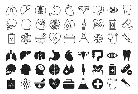 Medical vector icons Set. Line icons. 21005907 Vector Art at Vecteezy