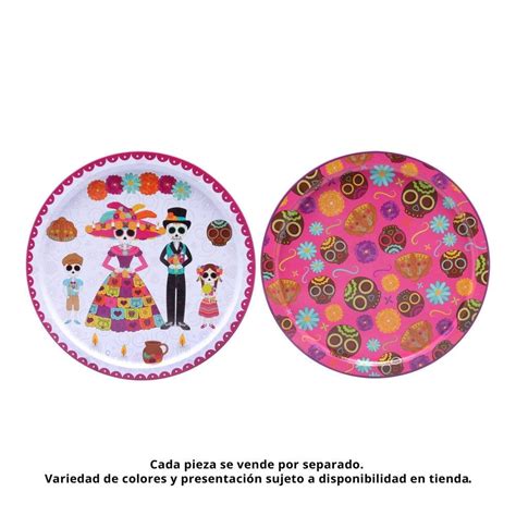 Charola Prichos Día De Muertos Varios Colores 1 Pieza Walmart