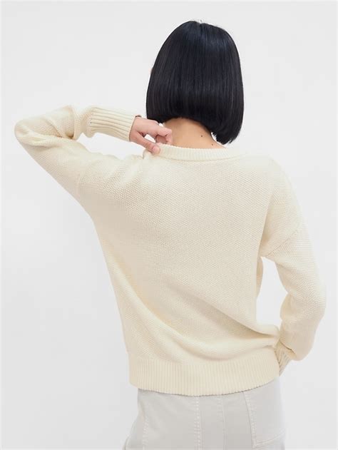 Cable Knit Crewneck Sweater Gap Factory