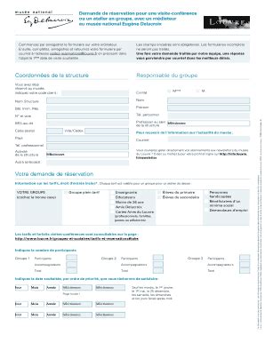 Remplissable En Ligne Louvre Delacroix Formulaire De R Servation De