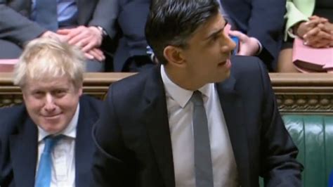 Boris Johnson Pulls Faces At Labour As Rishi Sunak Speaks About Ukraine