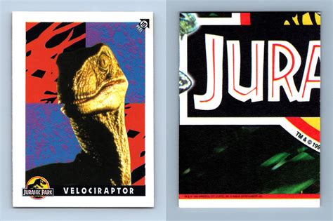 Velociraptor 10 Jurassic Park 1993 Topps German Trading Card Sticker