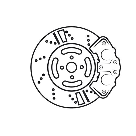 Premium Vector Disc Brake Line Icon Vector Illustration Design