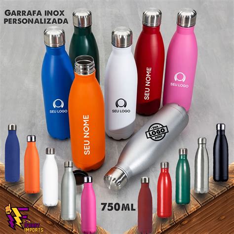 Garrafa Personalizada Premium 750ml Garrafa Inox Squeeze Tampa