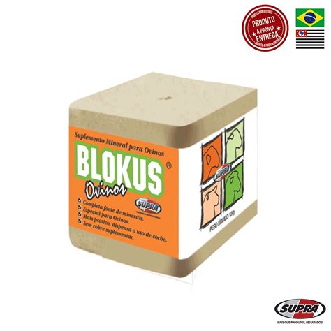 Sal Mineral Para Carneiro Ovelha Cordeiro Blokus Ovinos 12kg Supra