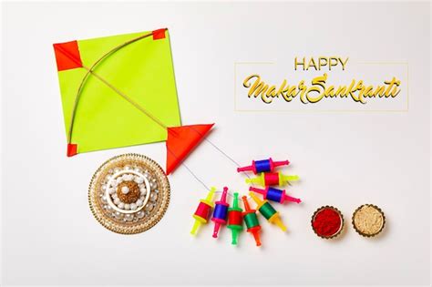 Premium Photo Colorful Kite With String Indian Festival Makar