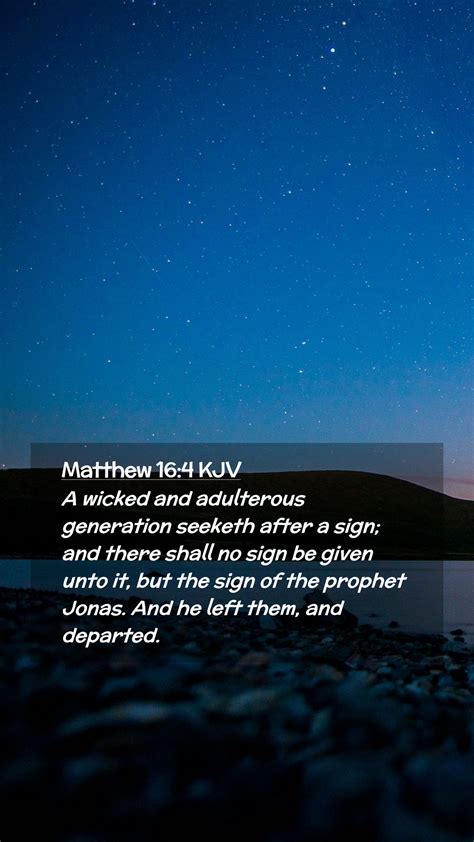 Matthew Kjv Mobile Phone Wallpaper A Wicked And Adulterous