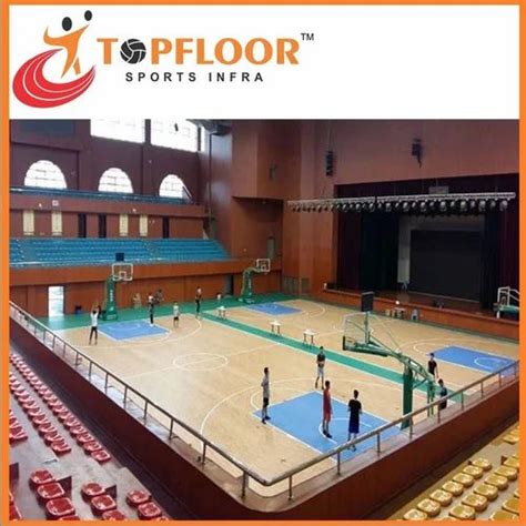 Wooden Indoor Basketball Court Flooring, 4.5 mm Or 6.5 mm at ₹ 130/sq ...