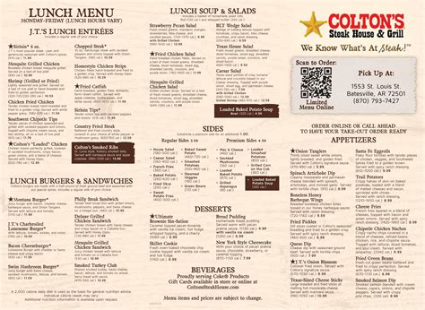 Colton’s – Batesville Batesville's full menu online