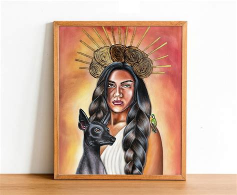 Diosa Latina Art Print Latinx Art Latina Power Chicano Art Women Of Color Powerful Woman