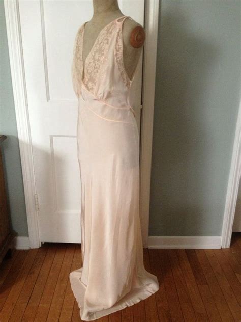 S Nightgown Lacy Lingerie Soft Peach