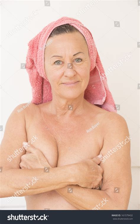 Portrait Happy Beautiful Mature Woman Naked Stock Photo Shutterstock