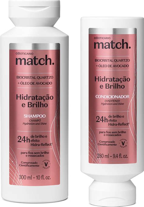 Kit Match o Boticário Hidratação e Brilho Duo Beleza na Web