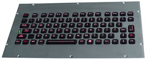 Rugged Keys Illuminated Backlit Compact Keyboard Vandal Proof And