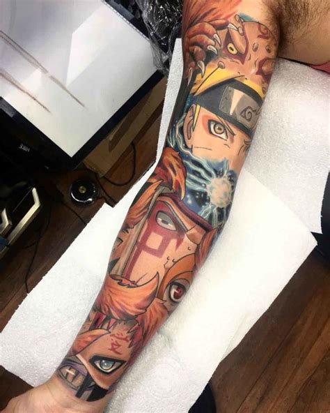 Awesome Tattoo Sleeve Tattoo Sleeve Naruto Tatuajes De Animes Tatuaje De Naruto Manga Del