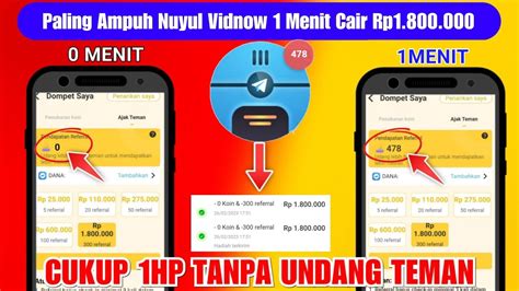 BARU NEMU CARA CEPAT NUYUL VIDNOW APLIKASI PENGHASIL UANG 2023 1 MENIT