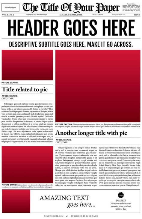 018 Free Newspaper Template For Word Ideas Microsoft Il for Blank