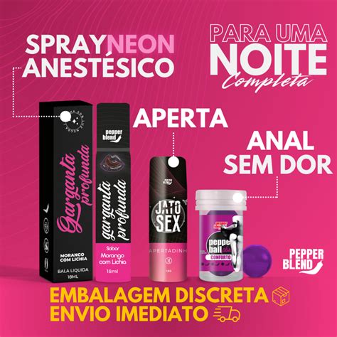 Kit Sex Shop Lubrificante Anestésico Sexo Oral Garganta Profunda Vagina