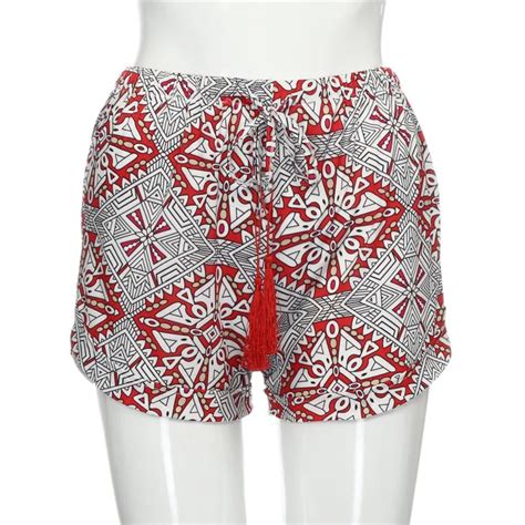 2017 New Women Summer Women Sexy Hot Pants Print Casual Shorts Mid Waist Short Pants Brand New