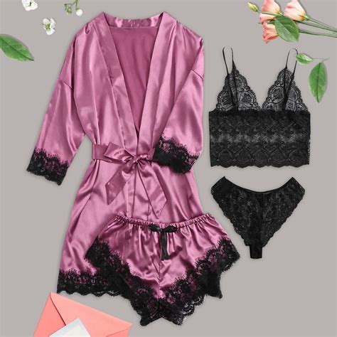 Vivianyo Hd Sleepwear For Women Piece Women Garter Lingerie Set Robes