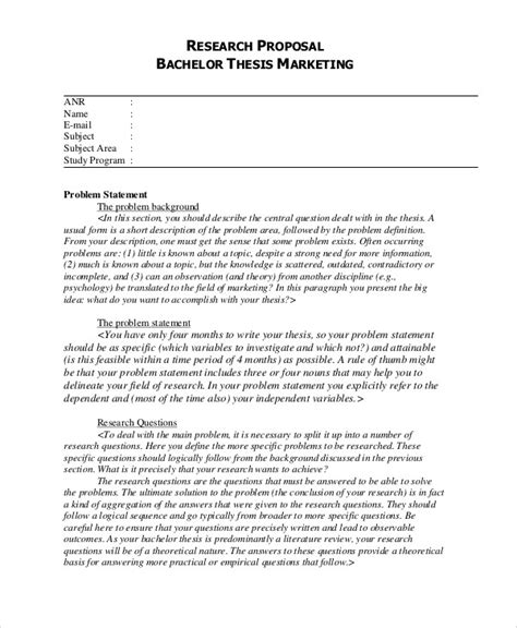 Thesis Proposal Template 9 Free Word Pdf Format Download Free