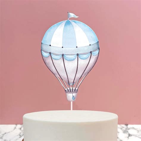 Hot Air Balloon Acrylic Cake Topper Etsy