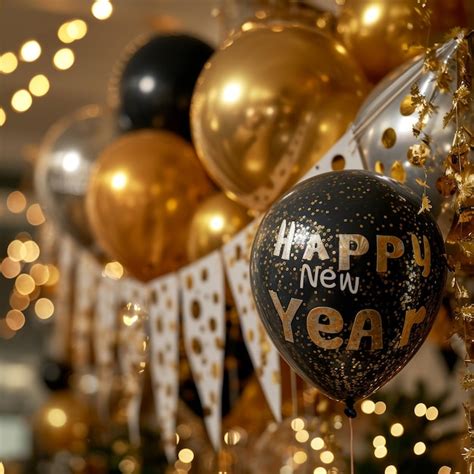 Premium AI Image | Elegant 2024 New Years Eve party decorations ...