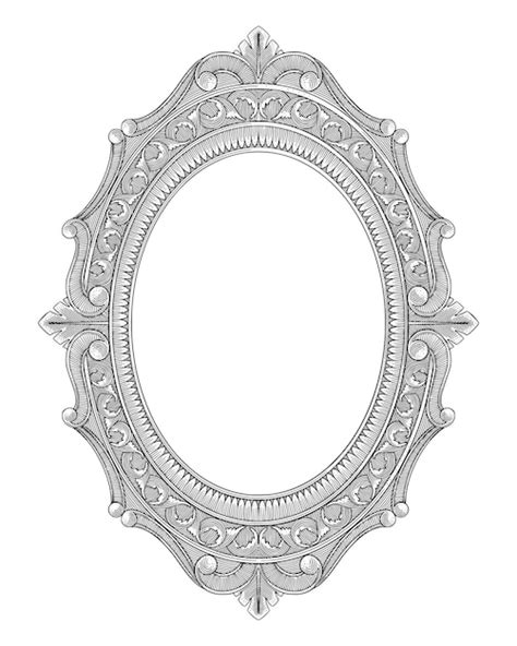 Antique Oval Frame Drawing