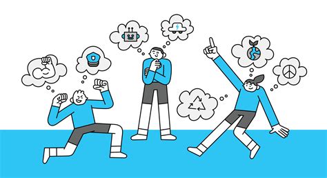 kids thinking   future hand drawn character illustration