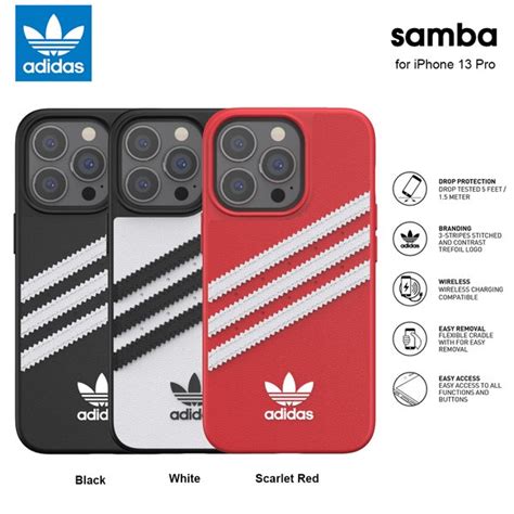 Jual Casing IPhone 13 Pro Adidas Samba 3 Stripes Moulded TPU Soft Case