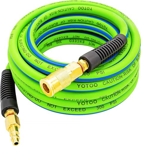 YOTOO Hybrid Air Hose 1 4 Inch By 25 Feet 300 PSI Heavy Duty