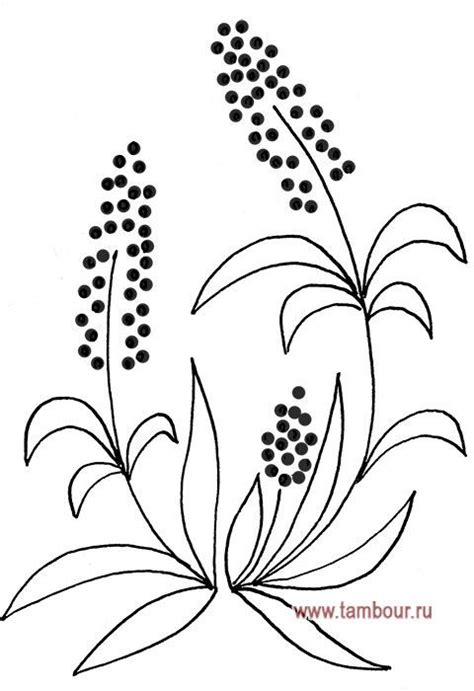 Узор для вышивки гладью и бисером метелочка / Вышивка с бисером и ...