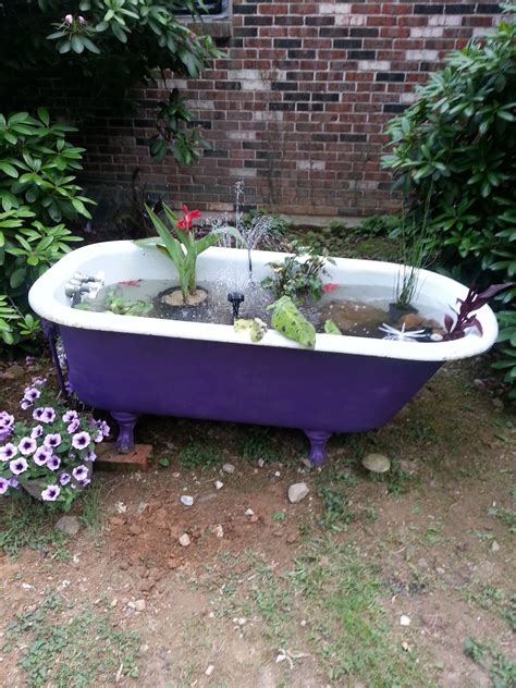 Bathtub Pond Garden Bathtub Fish Pond Gardens Garden Water Fountains