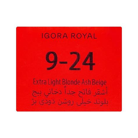 Schwarzkopf Igora Royal Hair Color Extra Light Blonde Ash Beige Eshaistic Pk