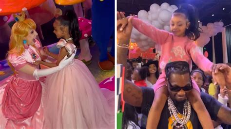 Cardi B, Offset Together For Daughter Kulture's Birthday Bash After ...