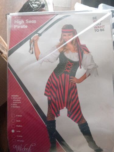 High Seas Pirate Buccaneer Wench Moll Fancydress Costume Cosplay