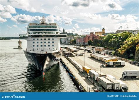 Ferry Terminal Stadsgarden In Stockholm Sweden Editorial Photo Image