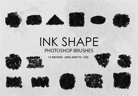 Free Ink Shapes Photoshop Brushes - Grunge Photoshop Brushes ...