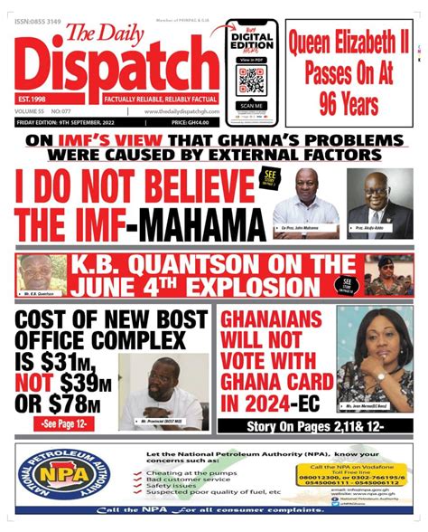 Newspapers Headlines Friday September 9 2022 Prime News Ghana