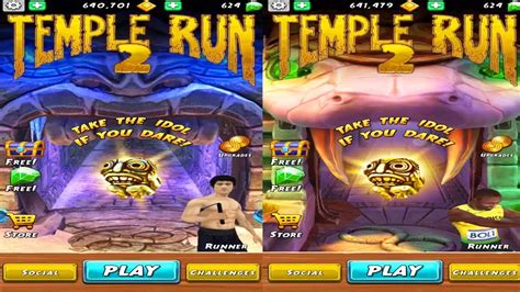 Temple Run 2 Blazing Sands VS Temple Run 2 Frozen Shadows YouTube