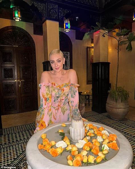 Amy Dowden Wears A Strapless Bikini And Poses For A Fun Photo During Holiday To Marrakech As She