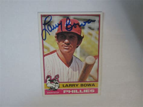 1976 Topps 145 Larry Bowa Autograph Signed Card M Philadelphia