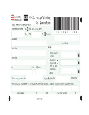 Fillable Online Otr Cfo Dc Fr Q Employer S Withholding Tax